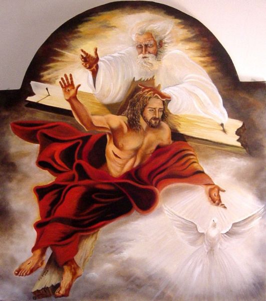 God so loved the world that he gave his only begotten son dans immagini sacre SantissimaTrinit